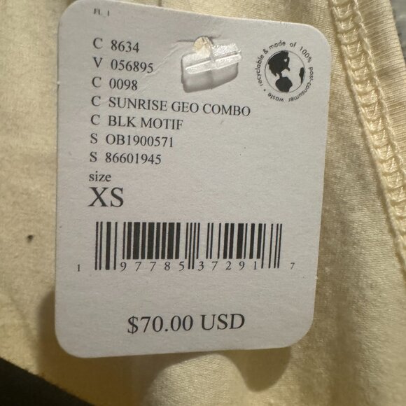 FREE PEOPLEE MOVEMENT Hot Shot Printed‎ Sunrise Geo Combo Mini Dress Size XS NWT - Picture 10 of 10